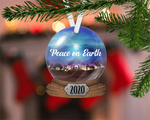 Nativity Snow Globe Two Sided Christmas Ornament