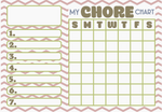 Chore Chart For Kids, Weekly, Dry Erase Board