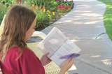 Feather Free Standing Lace Bookmark (Purple Ombre)