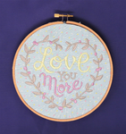 Love You More Embroidery (Blue and Yellow)