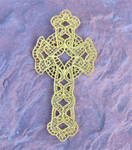 Celtic Cross Free Standing Lace Bookmark