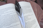 Feather Free Standing Lace Bookmark (Black,Silver and White)