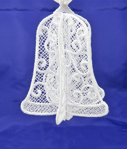 3D Lace Bell Christmas Tree Ornament, Free Standing Lace