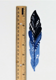 Feather Free Standing Lace Bookmark (Blue Ombre)