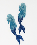 Mermaid Free Standing Lace Bookmark (Blue Ombre)