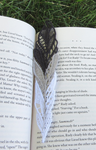 Feather Free Standing Lace Bookmark (Black,Silver and White)