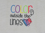 Color Outside The Lines Embroidery