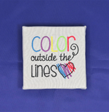 Color Outside The Lines Embroidery