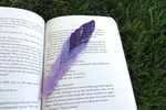 Feather Free Standing Lace Bookmark (Purple Ombre)