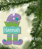 Elf Personalized Christmas Tree Ornament