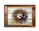 Country Star And Wreath Cutting Board