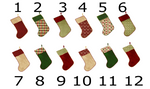 Stocking Christmas Ornament, Two Sided