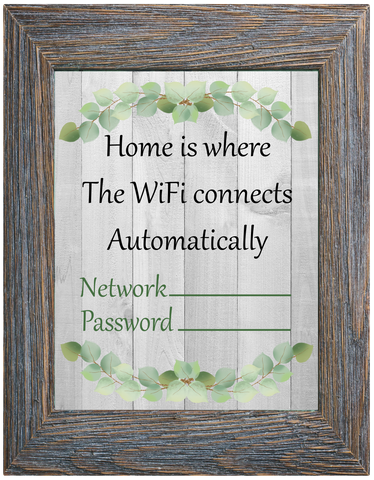 Home Family WiFi Password Sign